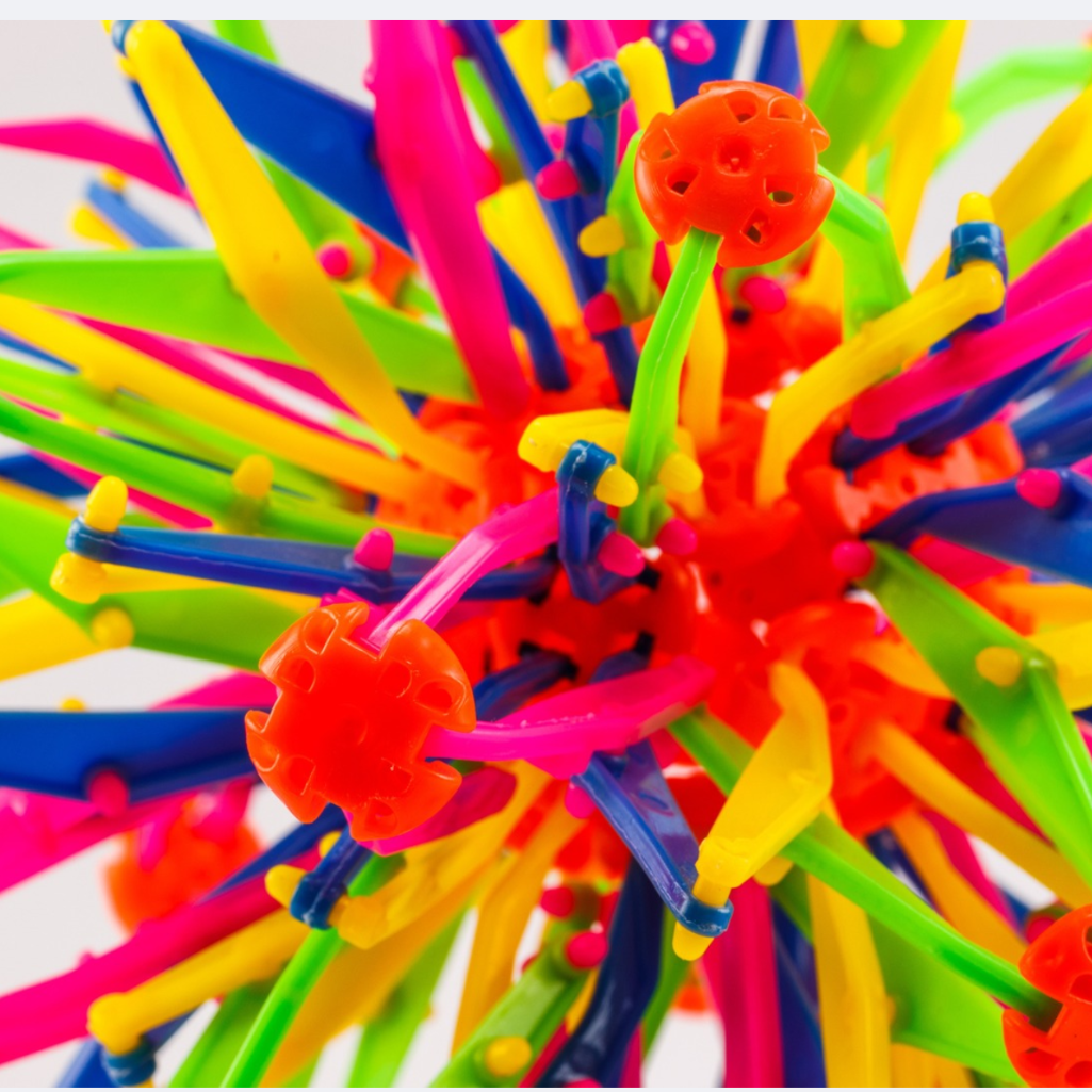 a close up of a colorful object